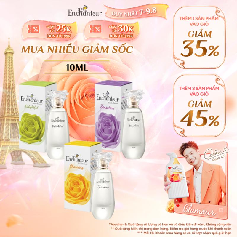   DUY NHẤT 1-5.1  Độc quyền KOC   MUA 3 GIẢM 45%  Nước Hoa Cao Cấp Xịt Thơm Nữ Enchanteur Perfume 3 Mùi Hương Delightful  Charming  Sensation 10ml  Chai 