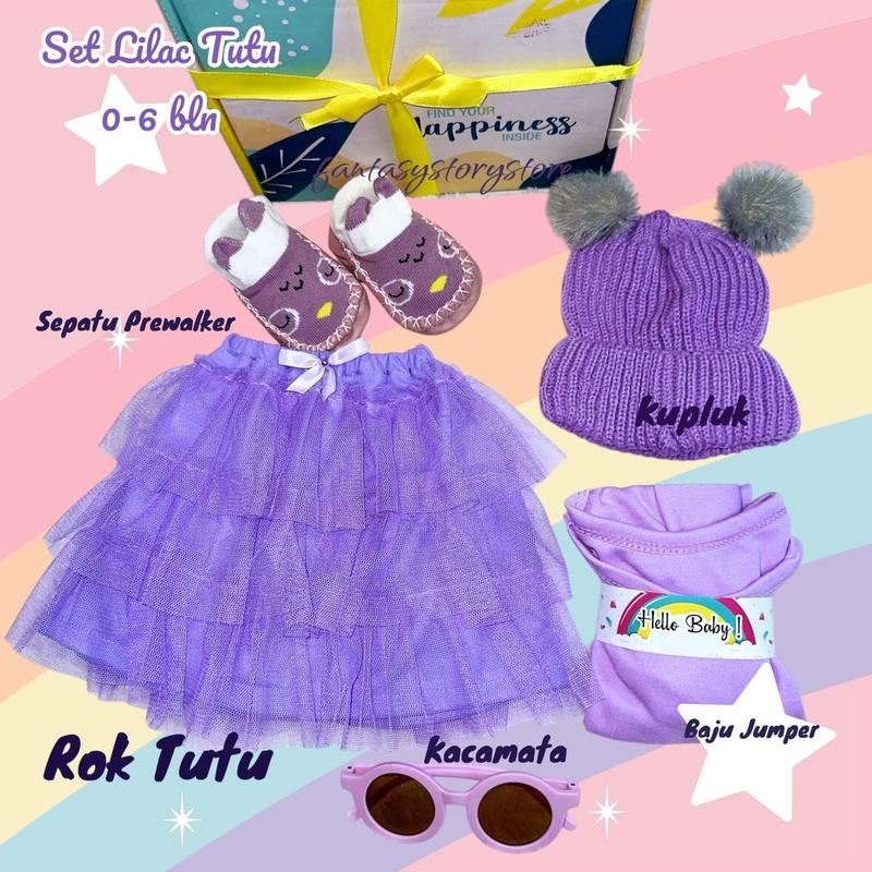 ￼Hampers Bayi Girl Hampers Baby Girl Rok Tutu Kado Bayi Lahiran Kado Bayi Perempuan+ Paper Bag Baru lahir Baru lahir Bayi Cowok Cewek 0