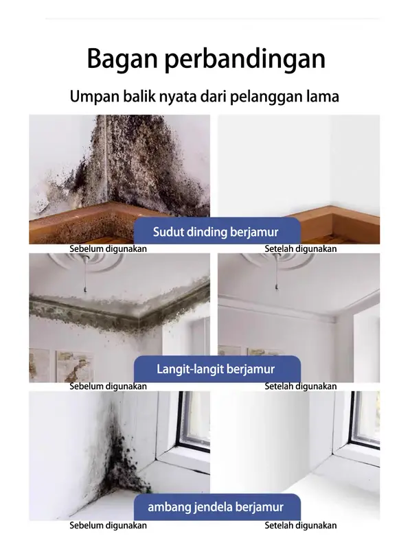 Betterwecan Penghilang Acuan Dinding Putih Rumah Tangga Noda Bintik-bintik Jamur Pembersih 2