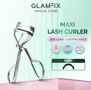 GLAMFIX Maxi Curl Lash Curler Penjepit Bulu Mata 3x Hyper Curl Tahan Lama 24 Jam dengan Silicon Elastis dan Fungsi Ganda
