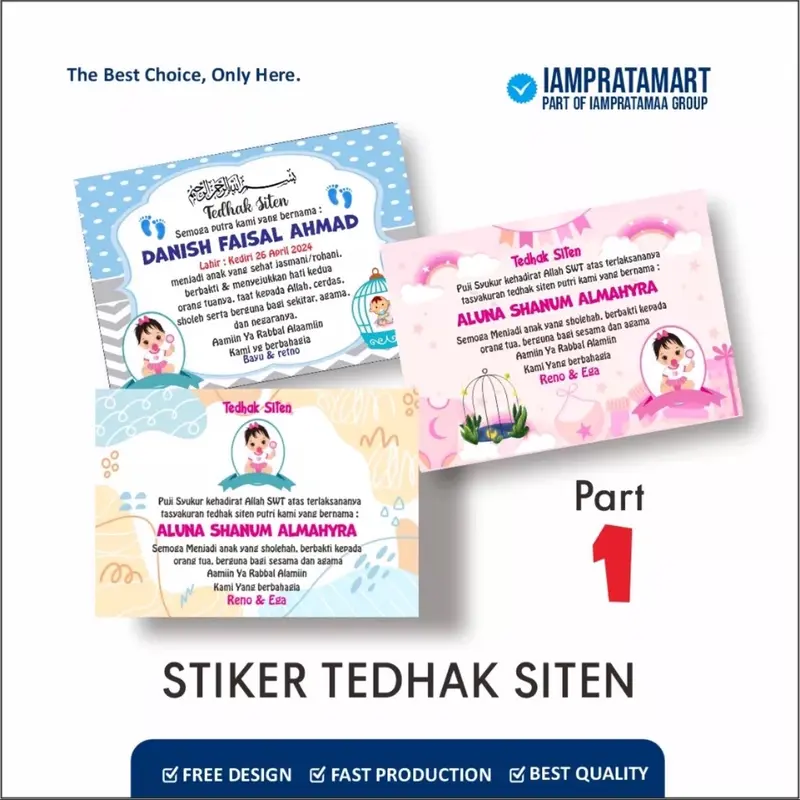 [8PCS] CETAK STIKER NASI BOX TEDAK SITEN / TURUN TANAH Paper 0