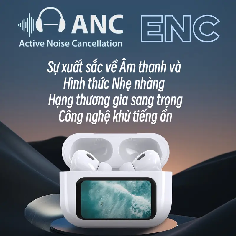 A9 PRO ANC/ENC Tai nghe Bluetooth Chính Hãng NAPOD PRO Phiên bản nâng cấp Màn Hình cảm ứng Thông Minh Chống ồn ENC/ANC Kháng nước IPX6 EQ Cân bằng âm Thanh 2