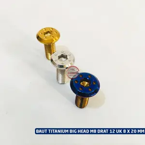 Baut Probolt Disc Piringan Model Bintik Anti Karat UK M8X20 Drat 12 Panjang 2 cm Baut Probolt Piringan Cakram HND YMH