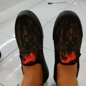 Brick Mansions - Mission Halloween Black Orange Sepatu Sneakers Casual Pria Wanita