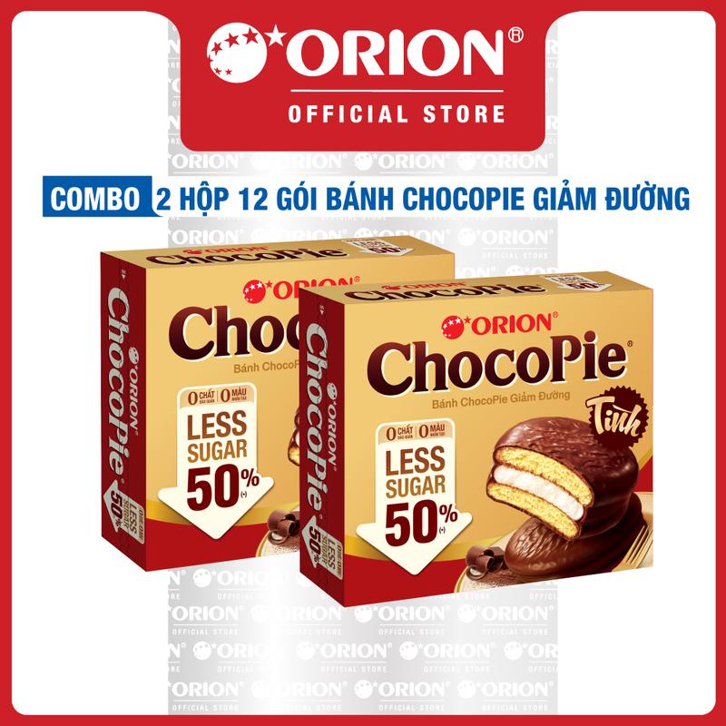  Combo 2 Hộp 12 Gói Bánh ChocoPie Giảm Đường  360g  