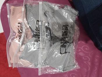 Product Review of BR446> BRA RENDA WANITA PUSH UP FULL CUP TANPA KAWAT TALI SILANG MOTIF KOTAK from S**i E**🦋 0