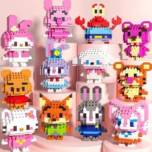 3D DIY Bricks Mini Toys Model Kartun Building Blok Nano Block Kartun Mainan Balok Susun