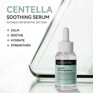 LANLATER Centella Soothing Serum 30ml untuk Kulit Sensitif & Kering Menenangkan Menyegarkan & Menyuburkan Calm Soothe Hydrate Strengthen