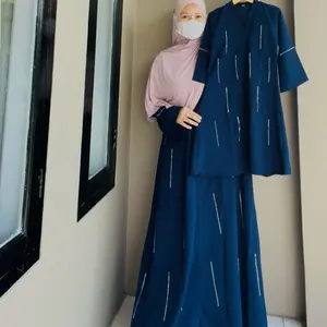 Abaya Terbaru Sabrina  Outer Couple Ibu Dan Anak Perempuan / full kancing/variasi Payet Gamis Wanita Muslim