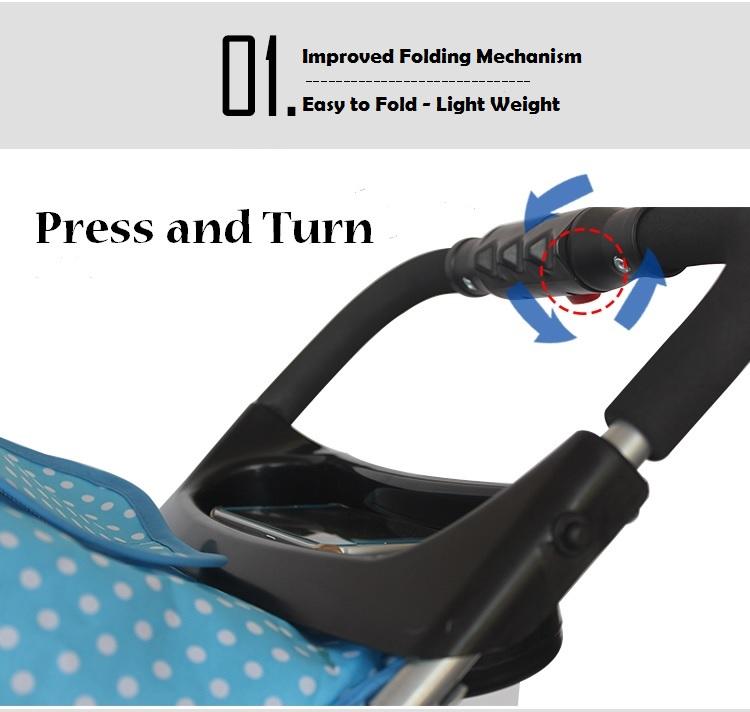 Product Introduction of Classic 3-Wheel pet Prams foldable washable light weight cheap multiple colours big compartment one step folding easy to move 27