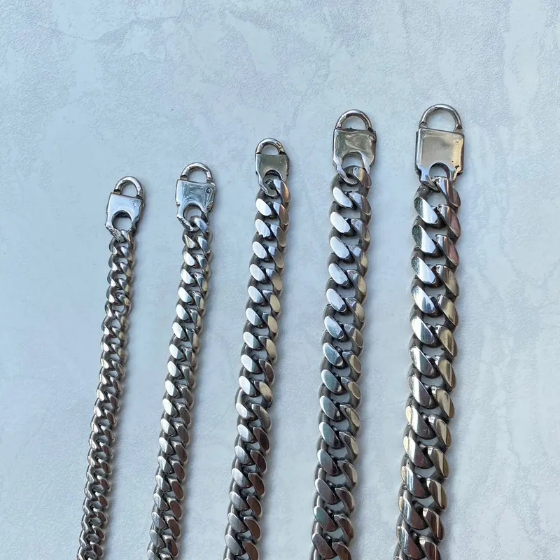 Gelang Rantai tipis monel (baja putih) pria wanita Anti Karat selamanya Bracelets Elegan 2