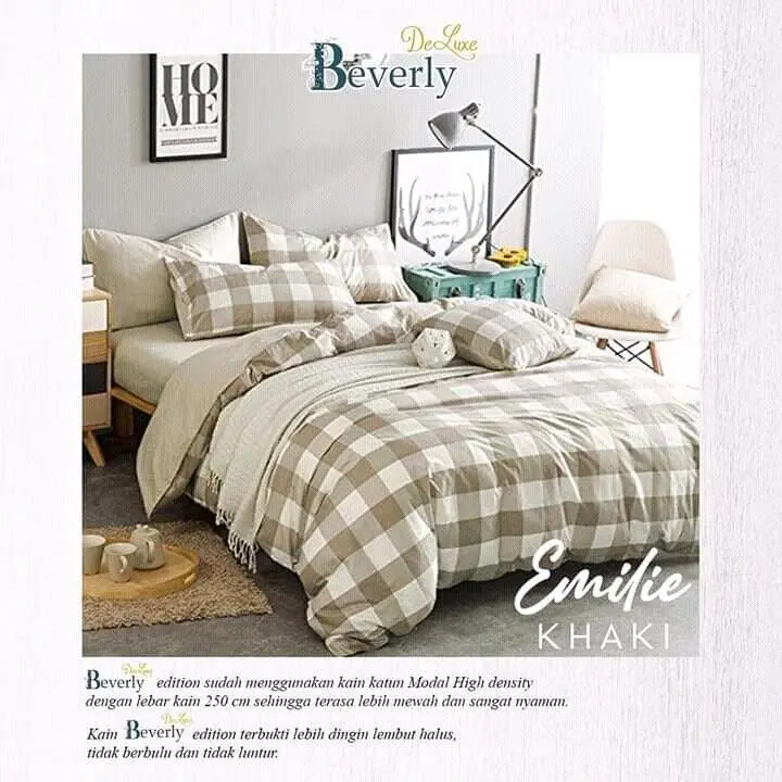 promo sprei aesthetic / sprei homemade kotak/ sprei kintakun kotak kotak / sprei kotak kotak ala korea / sprei kotak kotak aesthetic 180x200 0