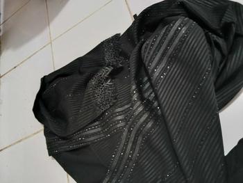 Product Review of Abaya Hitam Turkey Gamis Syari Muslimah Embos Hitam Kombinasi Renda Dress Arab Saudi Mata Hitam 951 from a**v 0