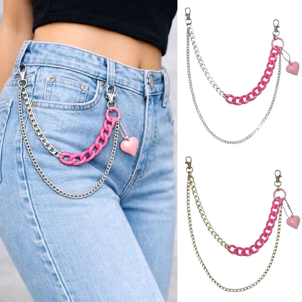 Rantai Celana Pink Valentine Mimi Chain Pants Rantai Dompet Tas Serbaguna Love Heart Pinky