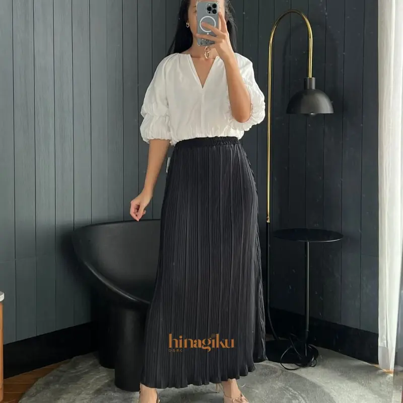 HNGK Rok Plisket BB Mayung / Rok Plisket Mayung / Pleated Skirt Dewasa (036) Formal Karet Nyaman Stretch 1