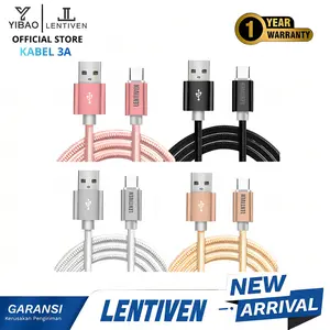 YIBAO LENTIVEN Kabel data 3A  Fast Charging Micro USB Type C Lightning