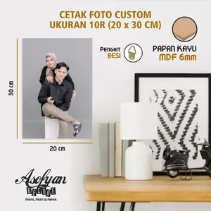 Cetak Foto Hiasan Dinding Ukuran 20x30cm (10R) Bahan Kayu MDF 6MM tebal dengan Pengait Paku | TIDAK PRE ORDER LANGSUNG DIKIRIM
