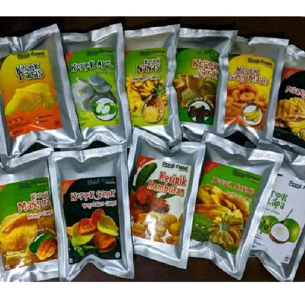 Keripik Buah & Sayur Kualitas Ekspor Panji Food kemasan ekonomis 65gram Snack Kerupuk Kering Nangka