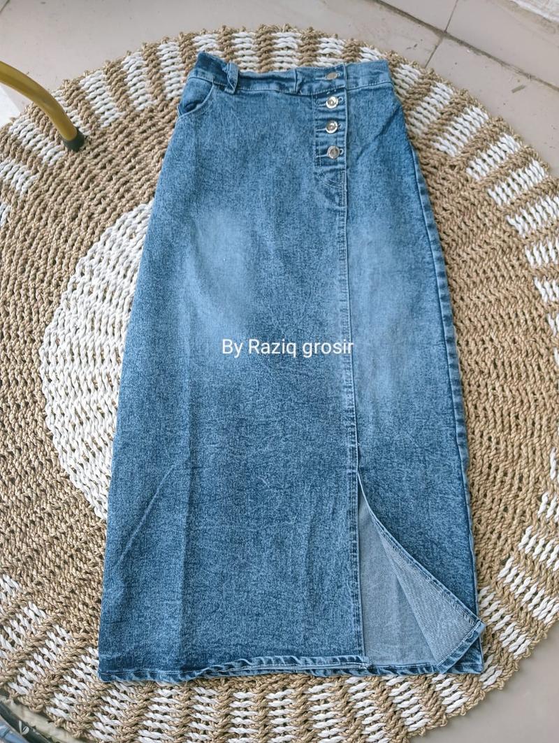 Product Introduction of Rok Span Jeans Kancing Anak Perempuan Kekinian Fashion 8