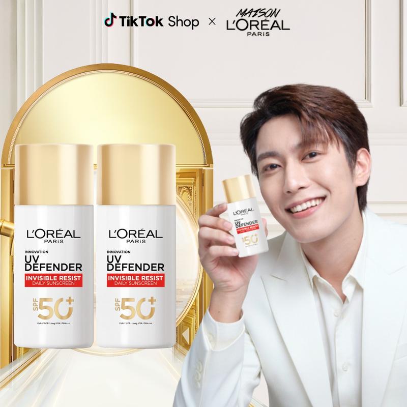   BOM  Bộ 2 Sữa Chống Nắng Phổ Rộng Vô Hình Thoáng Da Kháng Mọi Tác Động Uv Defender Invisible Resist L’oréal Paris 50ml Spf 50+ Pa++++  50ml x 2  Skincare 