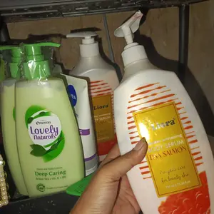 LIORA Booster Whitening Body Serum DNA Salmon 750ML | Body Serum Mencerahkan Kulit Tubuh Tangan & Kakihingga | Hand Body Lotion Whitening Melembapkan Kulit Kering Kusam | Lotion Badan Niacinamide Perawatan Kulit Cerah, Lembap & Halus Collagen Booster
