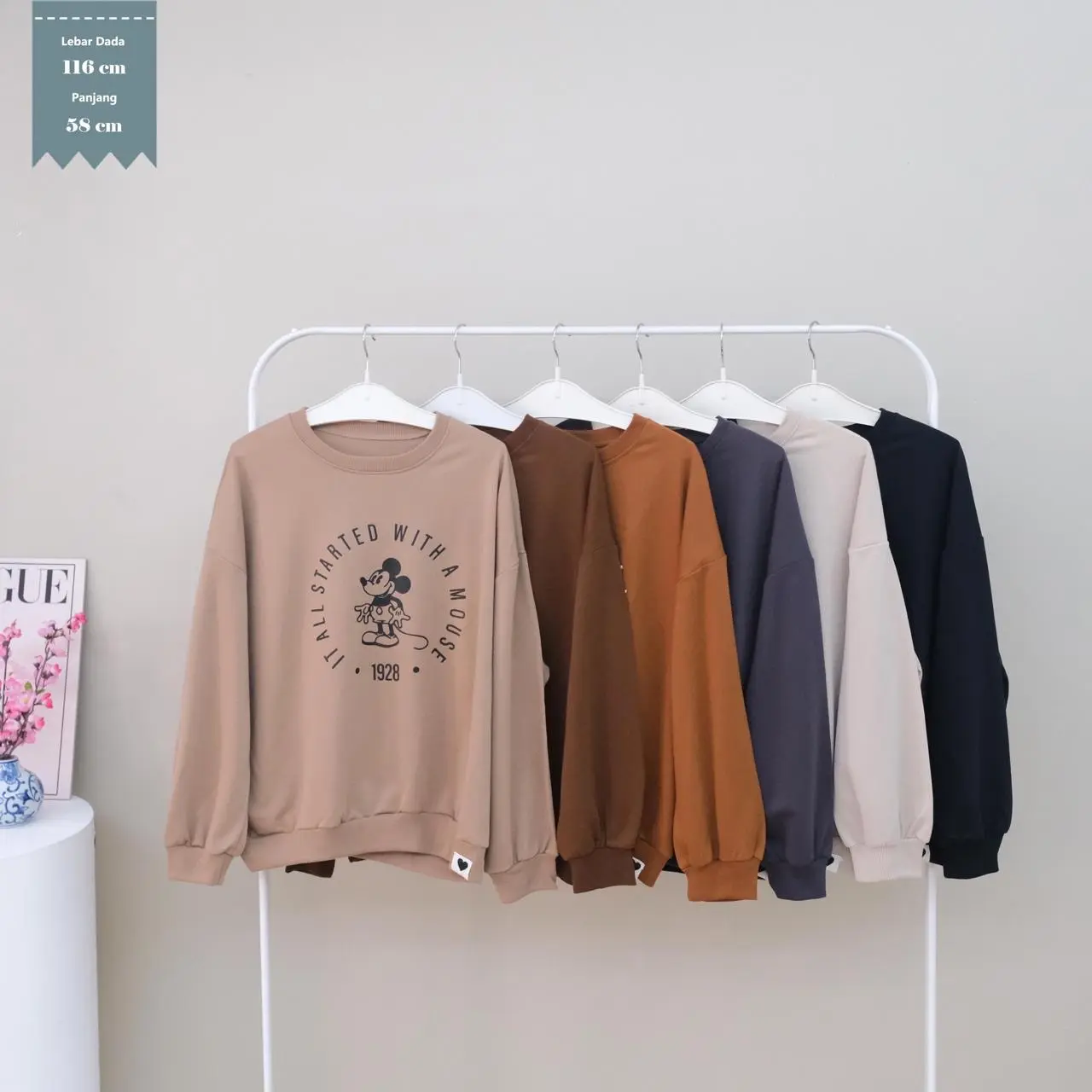 Sweater mickey bahan bebytery halus dan tebal