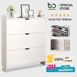 Hidup Mewah Lemari Rak Sepatu Kayu Dengan Rak Serbaguna Rak Lemari Sepatu Minimalis Kayu Susun