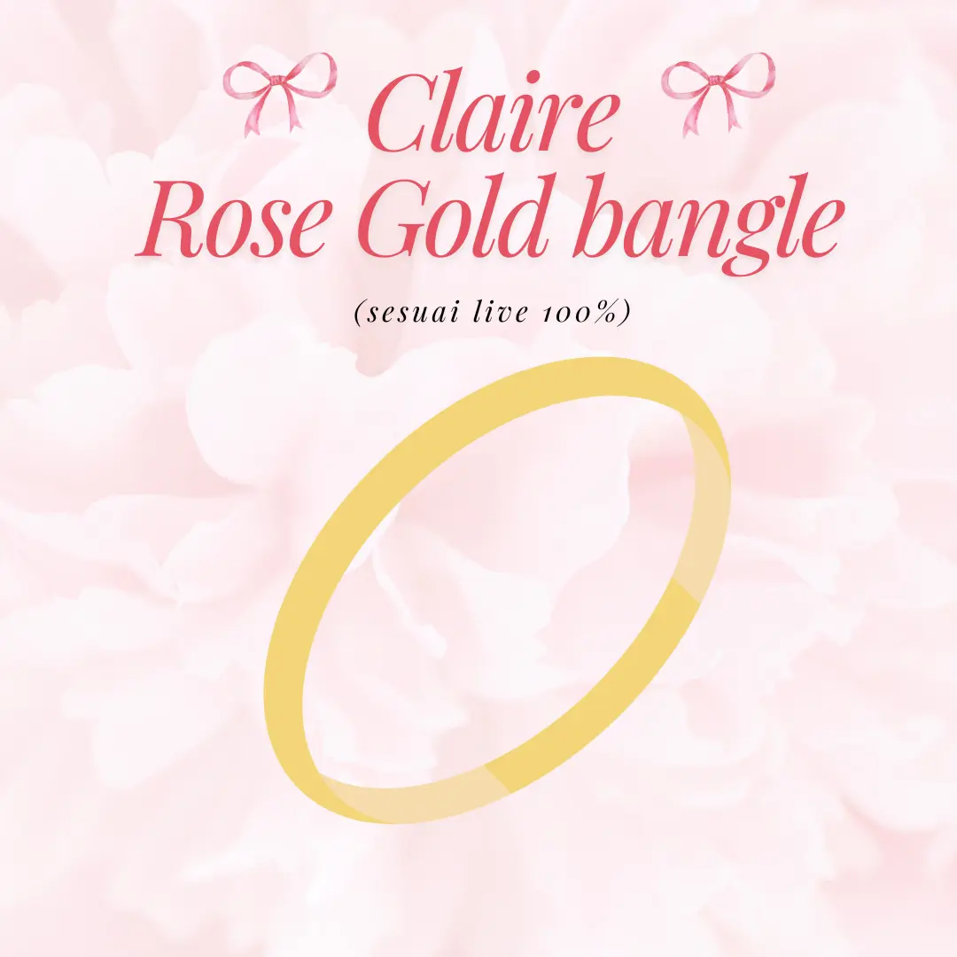 Claire Rose Gold Bangle Gelang Stacking | CRUSHONYOU Bracelets