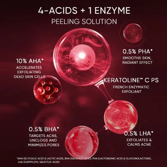 SKINTIFIC 12% AHA BHA PHA LHA Peeling Solution 30 ml Eksfoliasi Menghaluskan Kulit Wajah 3