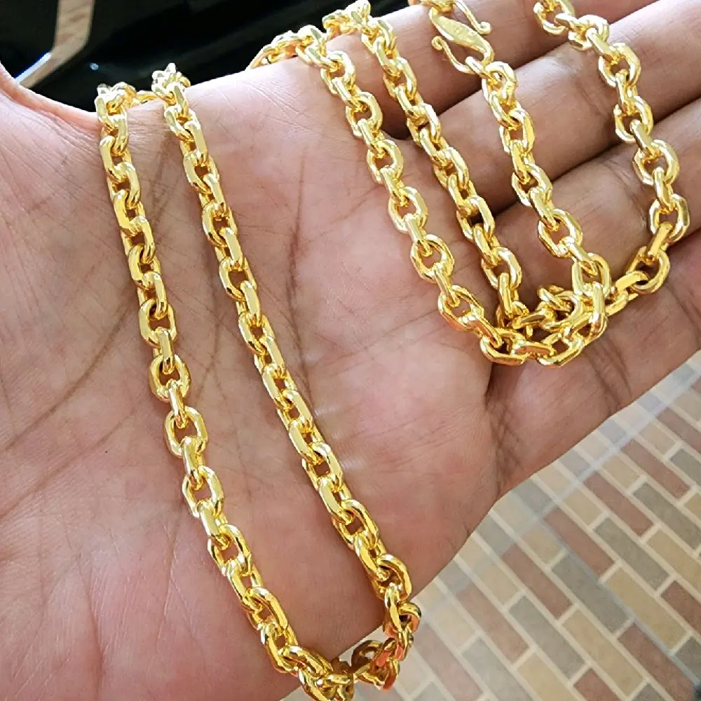 Kalun Rante Nori Tebal 4mili Lapis Emas Kuning Goldplated