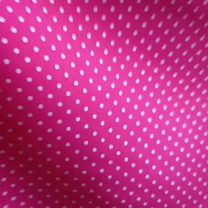 Kain poli TC warna pink merah muda setengah meter variasi baju pakaian onde endol polkadot