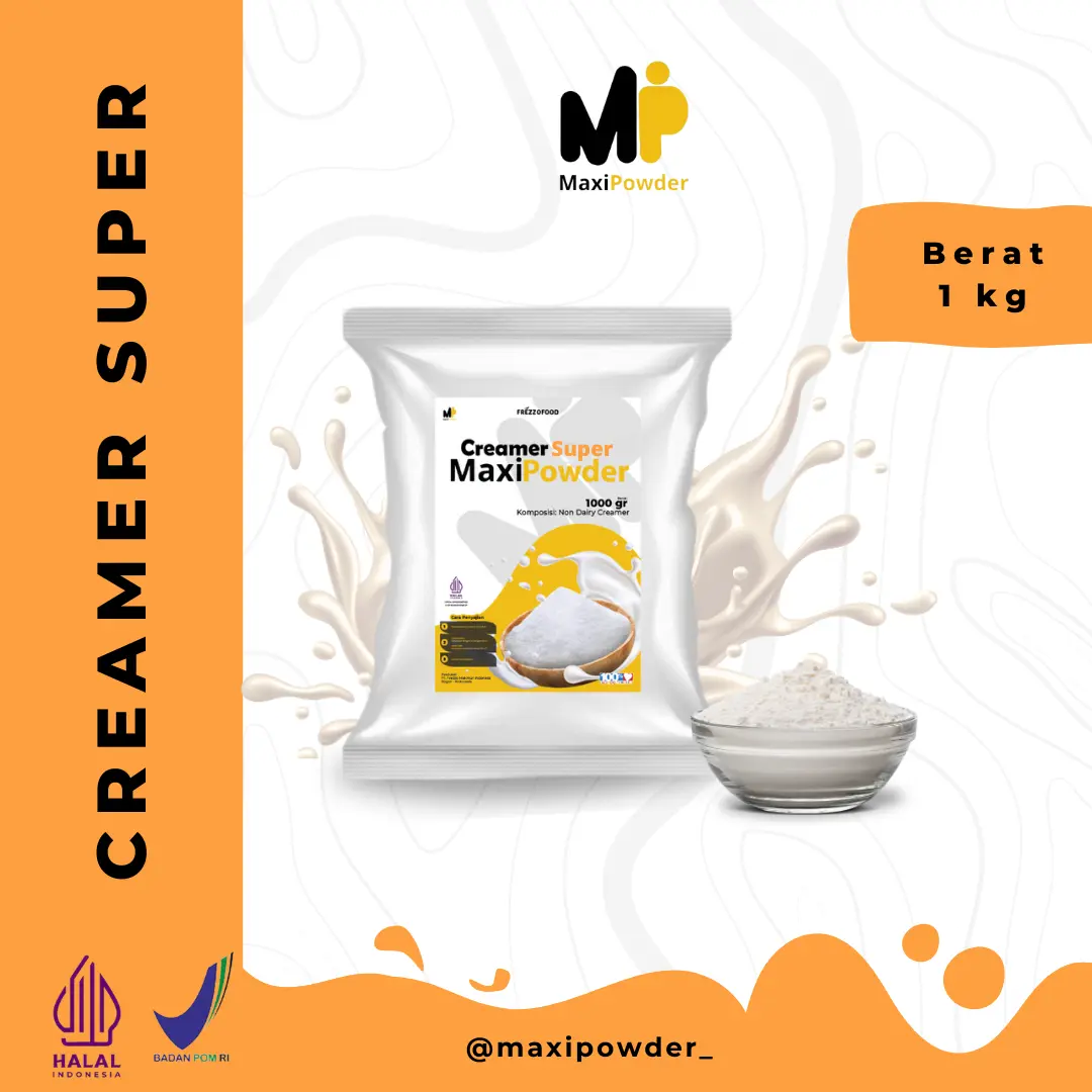 Creamer Super 1kg / Bubuk Creamer Super Termurah / Non Dairy Creamer / MaxiPowder