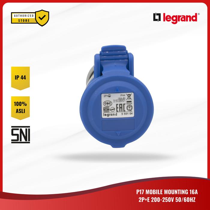 Promo Legrand Socket Industri Mobile Mounting P17 Tempra IP44 2P+E 16A ...