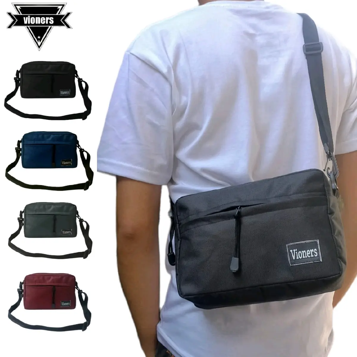 TAS SELEMPANG VIONERS PRIA TERBARU DISTRO COWOK KEREN SLINGBAG TERLARIS Kanvas