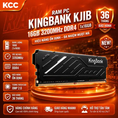 RAM Máy Tính KINGBANK 16GB 3200MHz DDR4 (1x16GB) - Bảo hành 3 năm