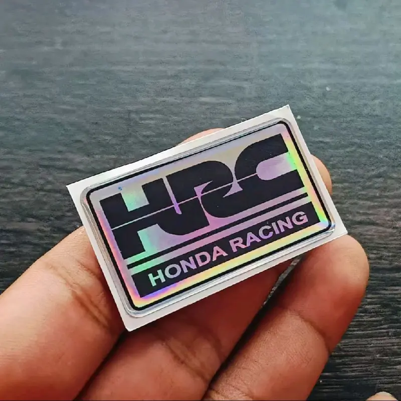 Stiker Emblem spakbor kolong Hugger Honda Vario dan Beat HRC timbul lentur 1