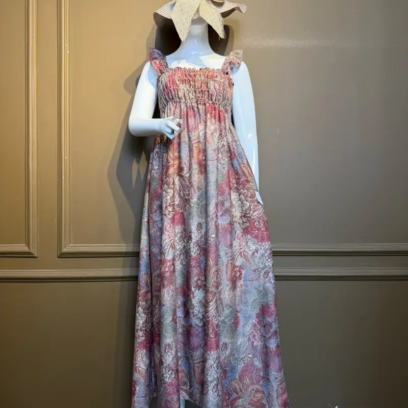 MARION LONG Dress Motif Bumil Busui Panjang Rayon Viscose Premium