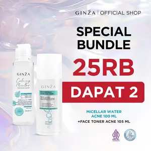 [TWIN PACK SPECIAL] Ginza Calming Micellar Cleansing Water 100ml X Acne Face Toner 105ml Cleanser Wajah Facial Acid