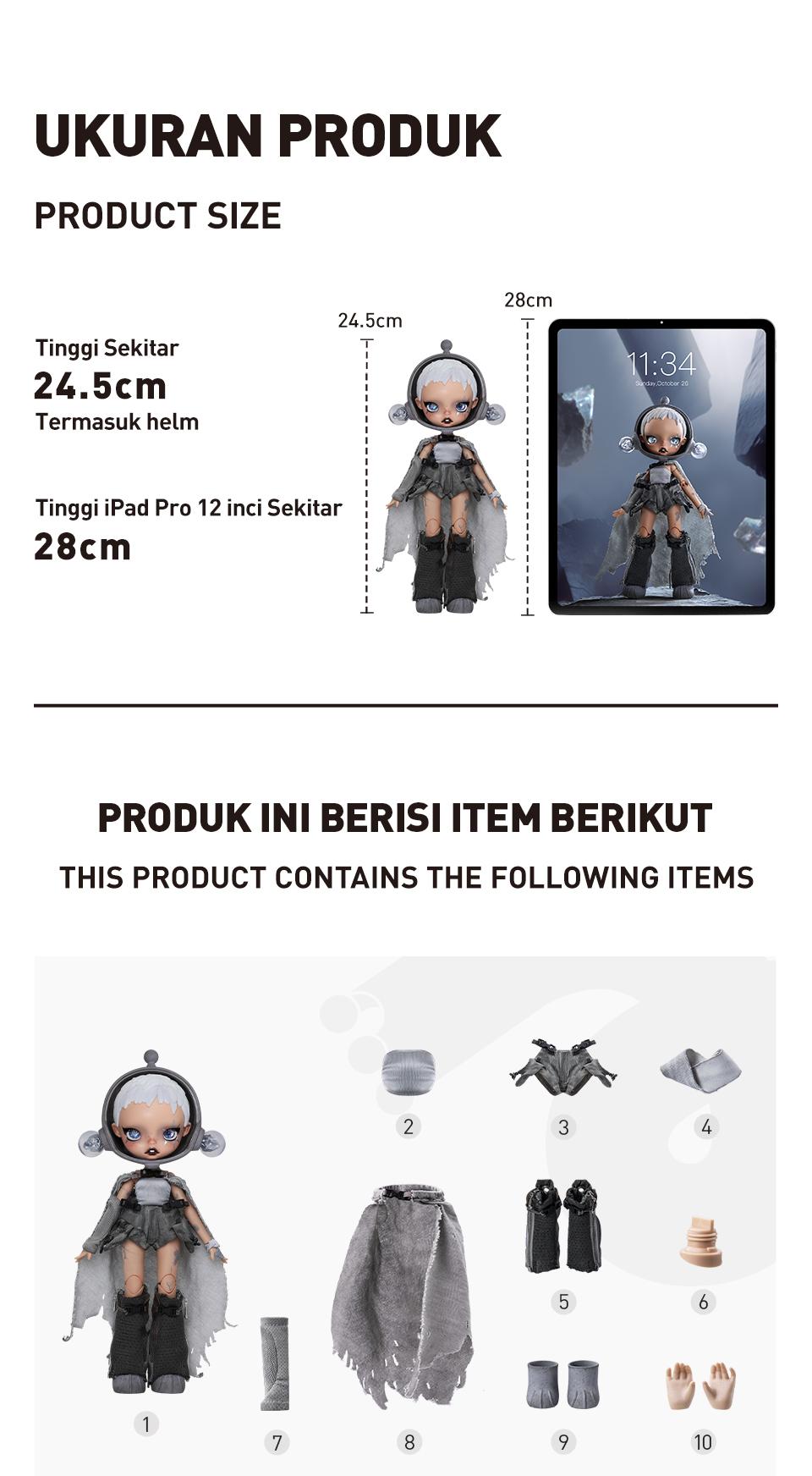 Promo POP MART SKULLPANDA x HAMCUS 1/6 Action Figure BJD Birthday