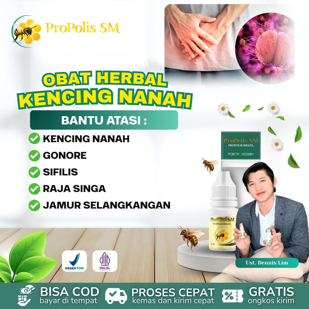 Propolis SM Untuk Kencing Nanah, Gonore, Sifilis Pria, Raja Singa, Kutil Kelamin HPV, Gatal Jamur Selangkangan - BPOM & Halal MUI