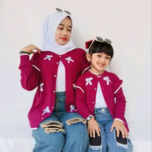 Little kids rajut-afika cardigan model pita(harga terpisah)