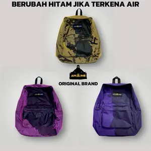 Awaking Tas Ransel Bunglon Berubah Hitam Jika Terkena Air Backpack Sekolah Laptop Pria Tahan Air Desain Unik