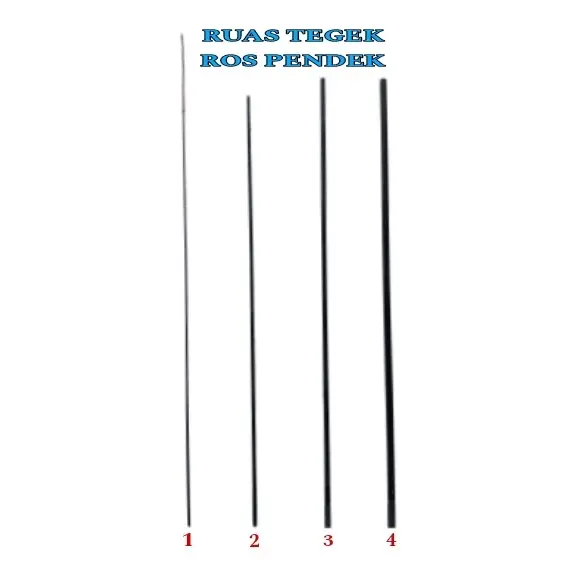 Ruas Ros Carbon Oregon Rawit Silincah Ruas Joran Tegek Ros Pendek No 1 2 3 4