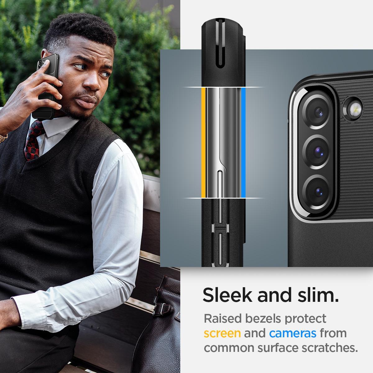 Case Samsung Galaxy S22 Ultra Plus Spigen Rugged Armor Carbon Casing