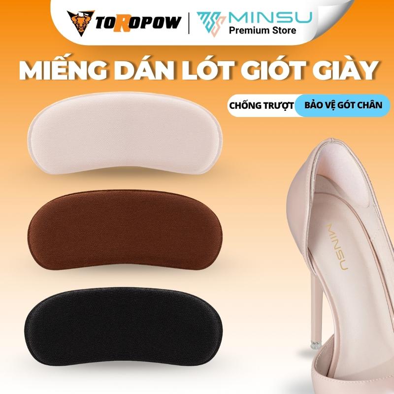  Miếng Dán Lót Gót Giày Chống Trượt MINSU M5516 Lót Đệm Bảo Vệ Chống Trầy Rớt Gót Chân,Giảm Size Giày Cao Gót Bị Rộng Chuyên Cho Giày Cao Gót Thể Thao Sneaker Nam Nữ 