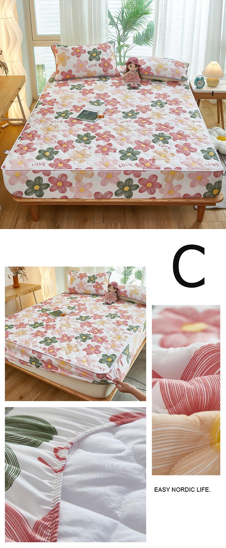 Product Introduction of SUNLIGHT HOME Waterproof Bedsheet 9 Colors,Multi Patterned Bed Sheet,Solid Color Fitted Sheet,Breathable Mattress Cover 14