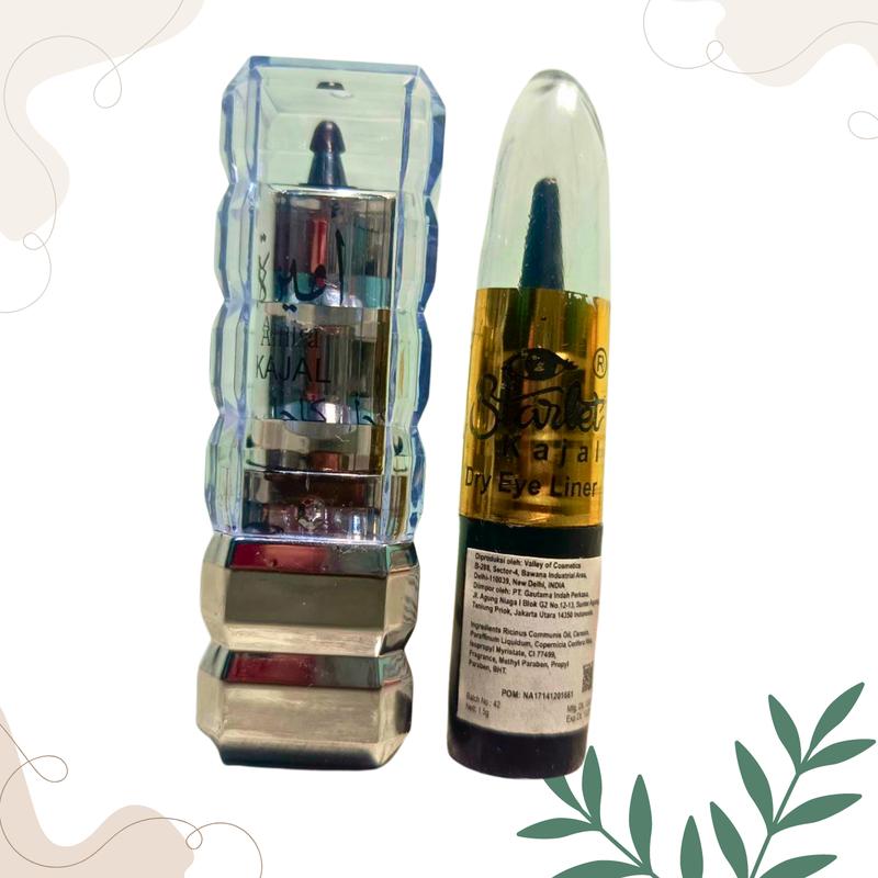Celak Mata Stik Eksklusif BPOM Kajal Starlet dan Amira Waterproof Eyeliner Santri Muslimah Free Pensil Alis 2
