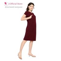 Gambar Happymomma - Baju Hamil Dress Menyusui untuk Busui Bumil All Size Spandek Nola - White Stripes dari Baju Hamil Menyusui Happymomma Kota Tangerang Selatan 3 Tokopedia