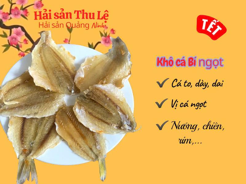 Hải sản Thu Lê 500g Khô cá bí dày thịt tẩm ngọt Vị ngọt tự nhiên Thưởng thức bằng cách chiên hoặc nướng 