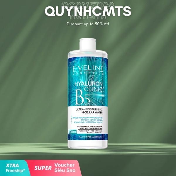 Nước Tẩy Trang Eveline Hyaluron Clinic B5 Ultra Moisturising Micellar Water 500ml